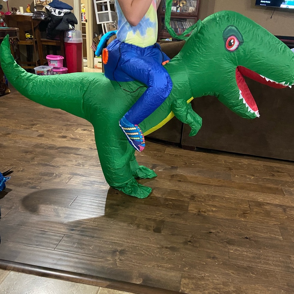 Pre-Teen/Teenager Blow Up Dinosaur’s Costume.  EUC!